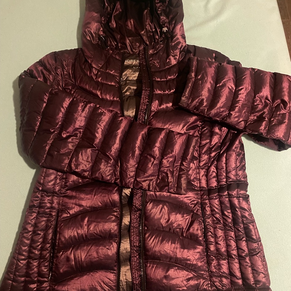 Andrew Marc Burgundy Down Jacket size large